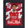 Saliba Arsenal Framed Headshot Poster A3 22/23