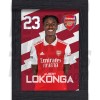 Lokonga Arsenal Framed Headshot Poster A3 22/23