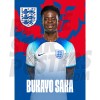 Saka England Home H/S Poster A4 22/23