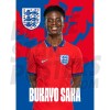 Saka England Away H/S Poster A3 22/23