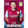 Buendia Aston Villa Headshot Poster A4 22/23