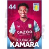 Kamara Aston Villa Headshot Poster A3 22/23