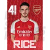 Declan Rice 23/24 Arsenal Headshot Poster