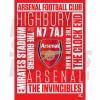 Arsenal FC Word Poster