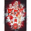 Arsenal FC 22/23 Women's Montage Poster