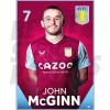 Aston Villa FC Mcginn 22/23 Headshot Poster