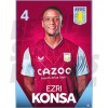 Aston Villa FC Konsa 22/23 Headshot Poster