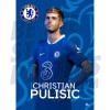 Chelsea FC Pulisic 22/23 Headshot Poster