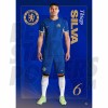 Chelsea FC Silva 23/24 Headshot Poster