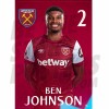 West Ham United FC Johnson 23/24 Headshot Poster