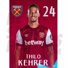 West Ham United FC Kehrer 23/24 Headshot Poster