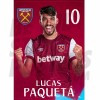 West Ham United FC Paqueta 23/24 Headshot Poster