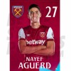 West Ham United FC Aguerd 23/24 Headshot Poster