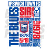 Ipswich Town FC Word Poster