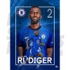 Antonio Rudiger Chelsea Headshot Poster 20/21 A3