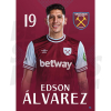 West Ham United FC Alvarez 24/25 Headshot Poster