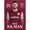 West Ham United FC Kilman 24/25 Headshot Poster