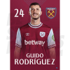 West Ham United FC Rodriguez 24/25 Headshot Poster
