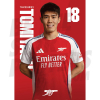 Arsenal FC Tomiyasu 24/25 Headshot Poster