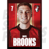 AFC Bournemouth Brooks 24/25 Headshot Poster