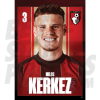 AFC Bournemouth Kerkez 24/25 Headshot Poster