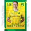 Norwich City FC Sorensen 24/25 Poster