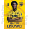 Oxford United FC Ebiowei 24/25 Headshot Poster