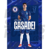 Chelsea FC Casadei 24/25 Headshot Poster