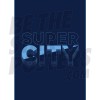 Super City Dark Blue Man City FC Poster A3