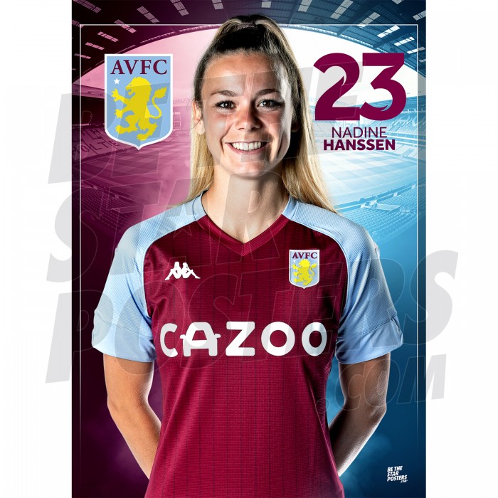 Nadine Hanssen Aston Villa Headshot Poster 20/21