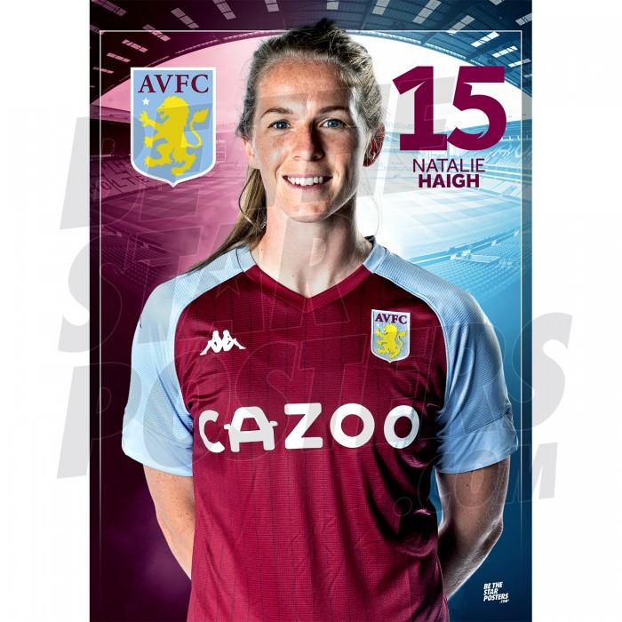 Natalie Haigh Aston Villa Headshot Poster 20/21