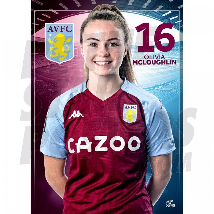 McLoughlin Aston Villa Headshot Poster A3 20/21