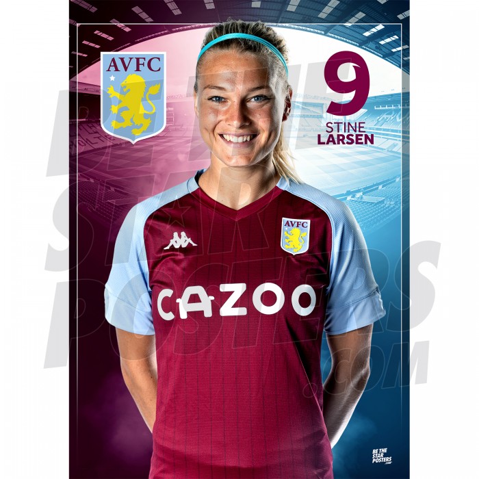 Stine Larsen Aston Villa Headshot Poster 20/21
