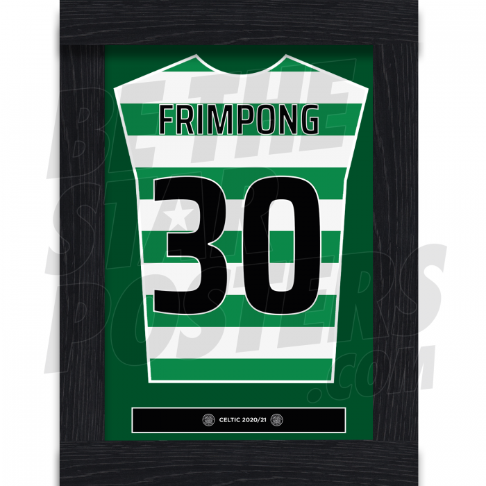Frimpong Celtic FC Framed Shirt Poster A4 20/21