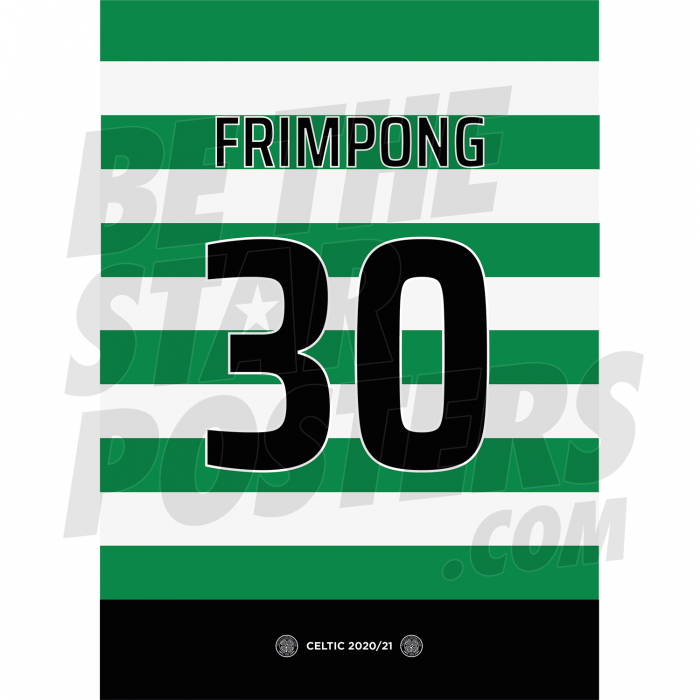 Frimpong Celtic FC Shirt Poster A4 20/21