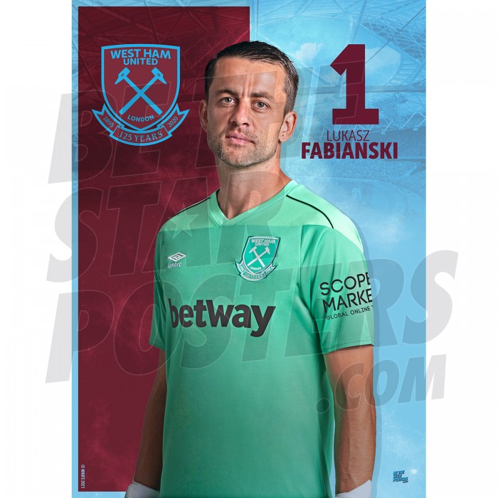 Lukasz Fabianski West Ham United A3 Poster 20/21