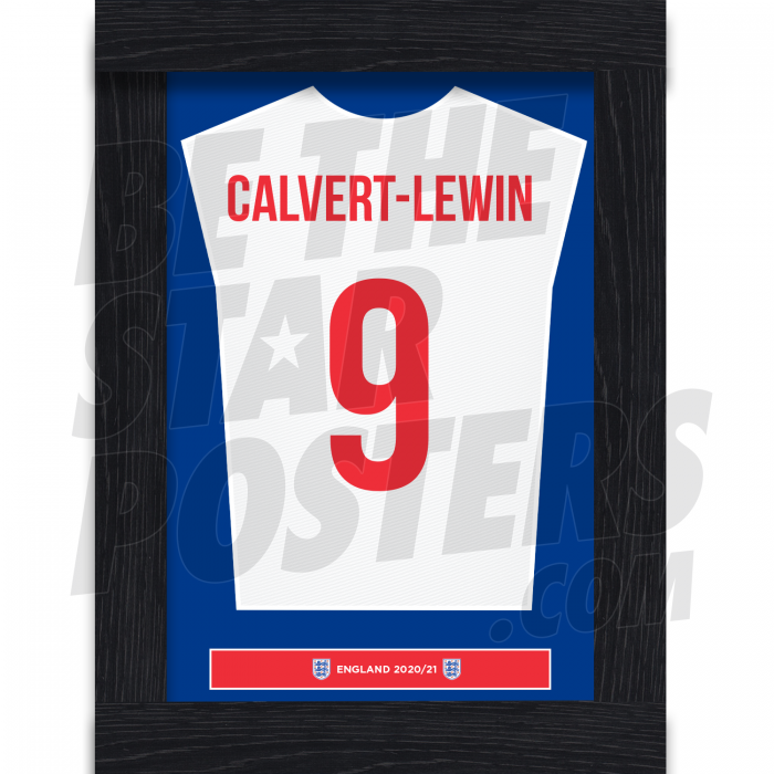 Calvert Lewin England Framed Shirt Poster A4 20/21