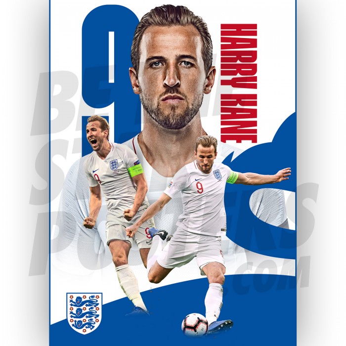 Harry Kane England Action Poster A2/A3 19/20