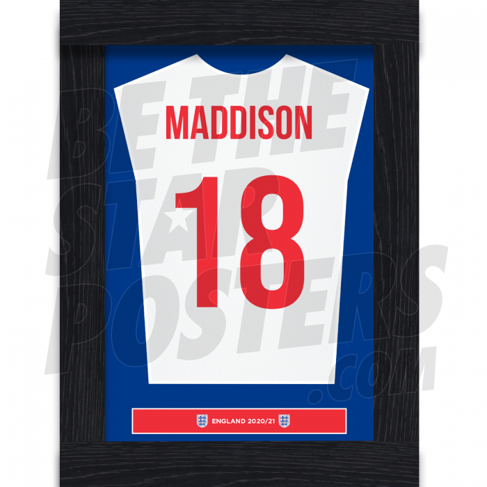 Maddison England Framed Shirt Poster A4 20/21