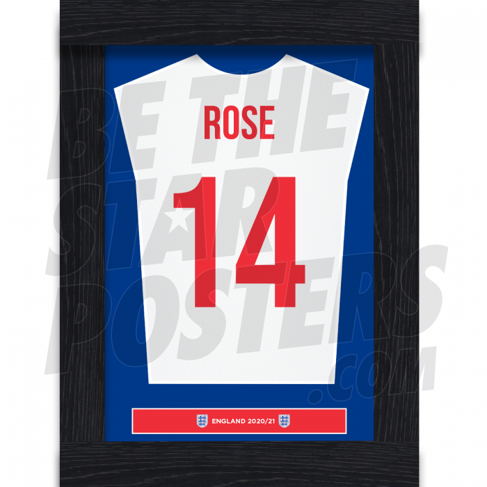 Rose England Framed Shirt Poster A4 20/21
