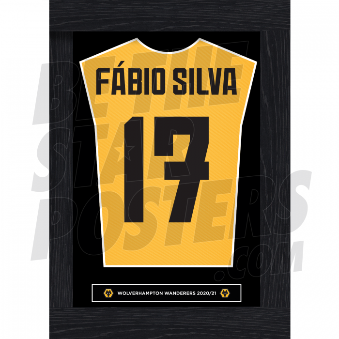 Fábio Silva Wolverhampton Framed Shirt Poster 2021