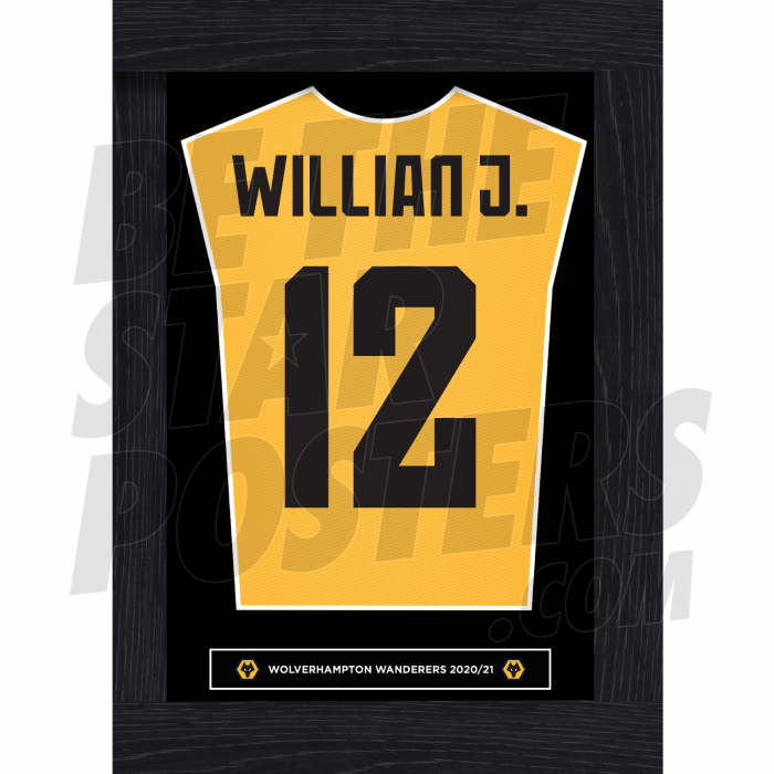 Willian J. Wolverhampton Framed Shirt Poster 20/21