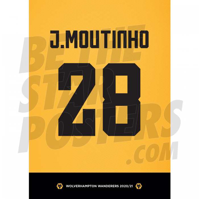 J.Moutinho Wolverhampton Shirt Poster A4 20/21