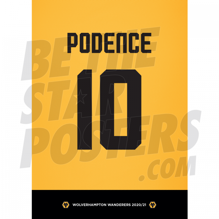 Podence Wolverhampton Shirt Poster A4 20/21