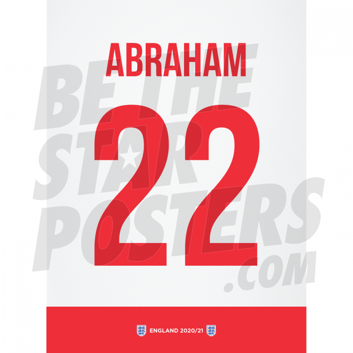 Abraham England Shirt Poster A4 20/21
