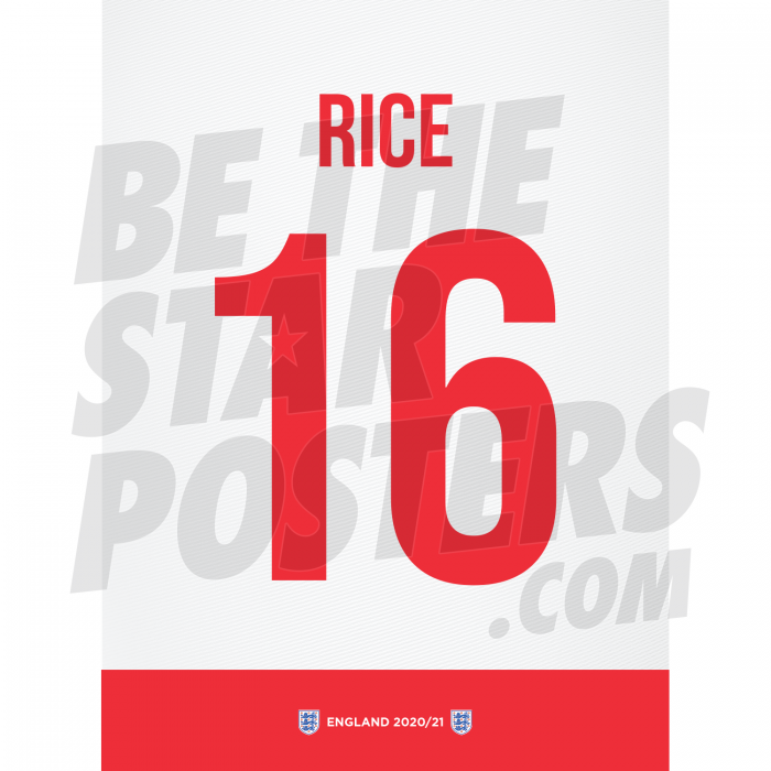 Rice England Shirt Poster A4 20/21