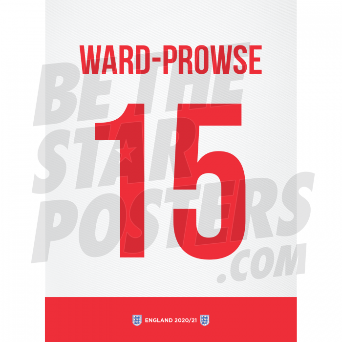 Ward Prowse England Shirt Poster A4 20/21