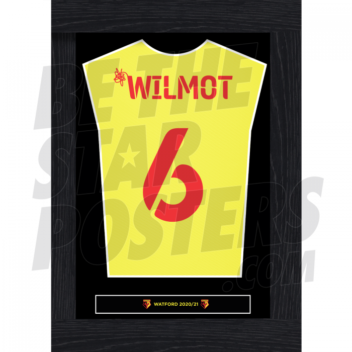 Wilmot Watford FC Framed Shirt Poster 20/21