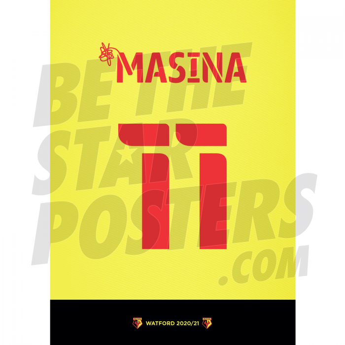 Masina Watford FC Shirt Poster 20/21