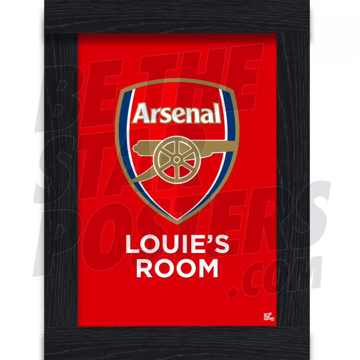 Arsenal Personalised Bedroom Crest A3 Framed